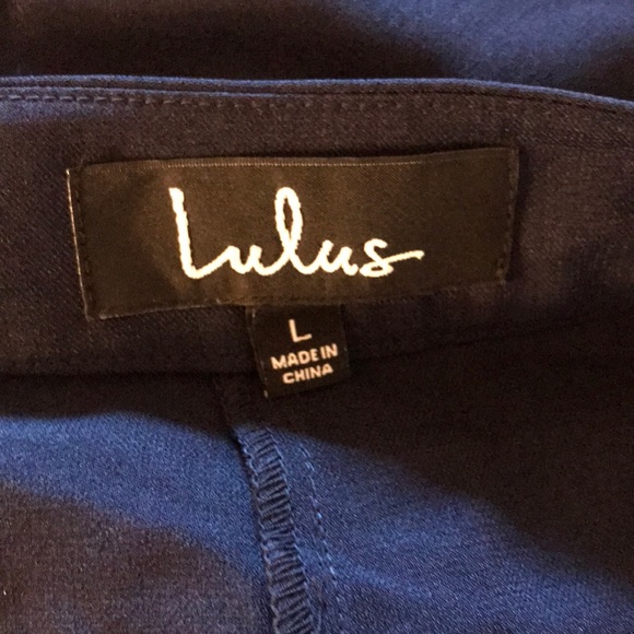 Lulus Navy Work Slacks - Picture 3 of 4
